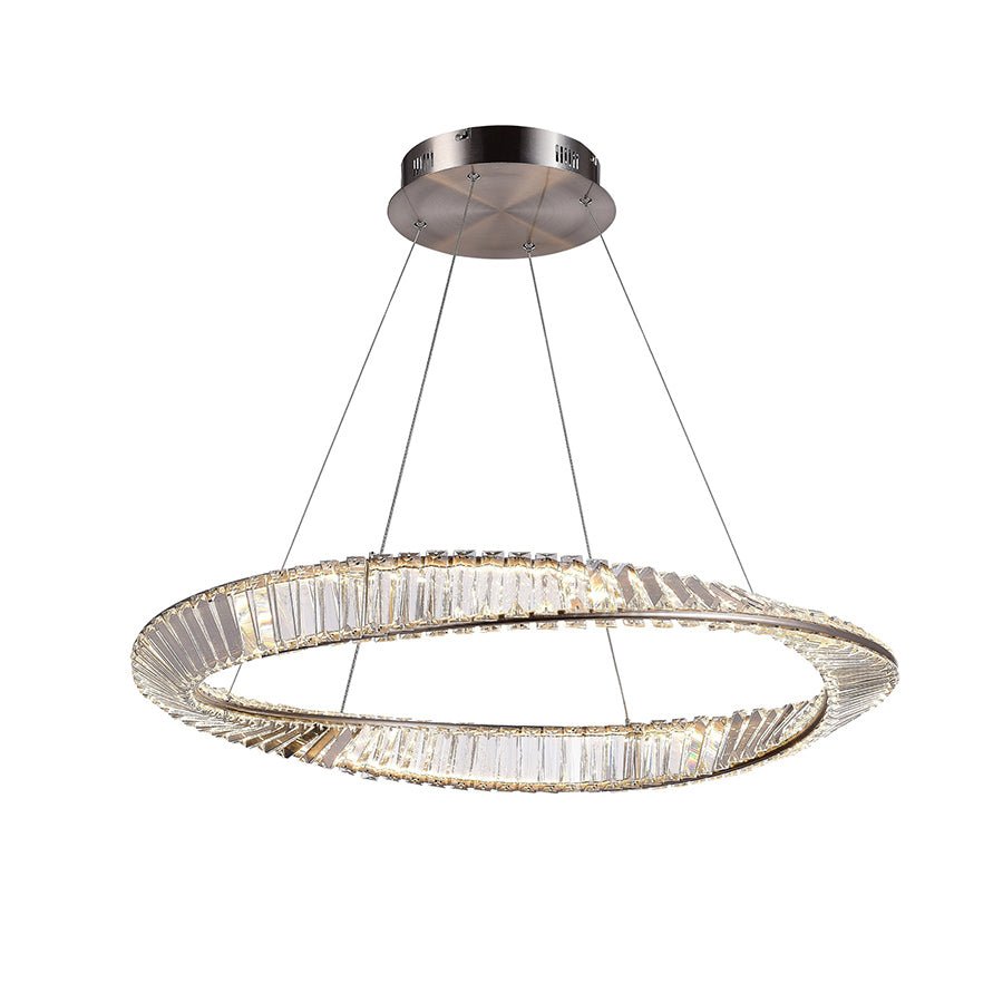 Suspension Stella - Nickel satiné 31.5" by Artcraft | Luminaires & cie
