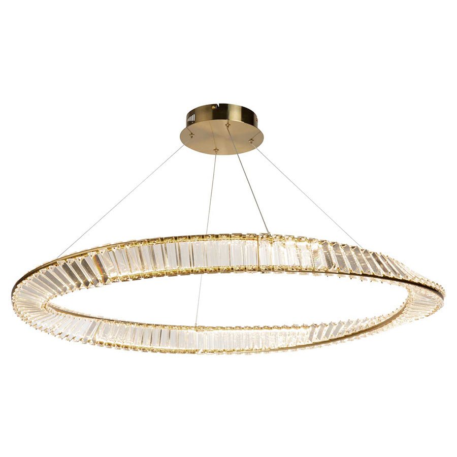 Suspension Stella - Laiton brossé 39.5" by Artcraft | Luminaires & cie