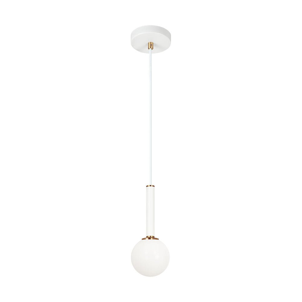 Suspension Stellar - Laiton doré vieilli Opale 11" by Matteo Lighting | Luminaires & cie
