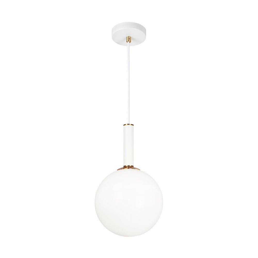 Suspension Stellar - Laiton doré vieilli Opale 17" by Matteo Lighting | Luminaires & cie