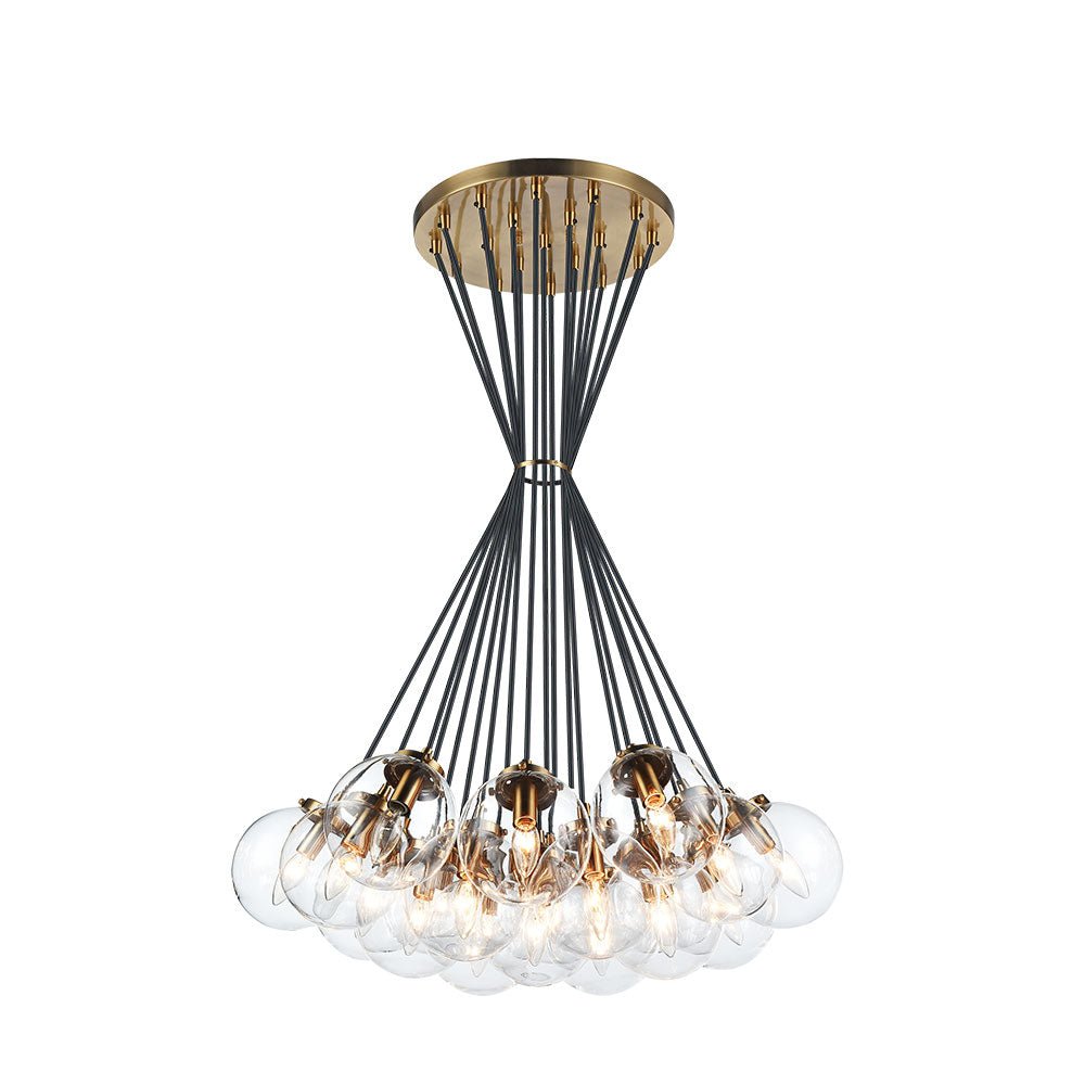 Suspension The Bougie - Laiton doré vieilli Clair 19x by Matteo Lighting | Luminaires & cie