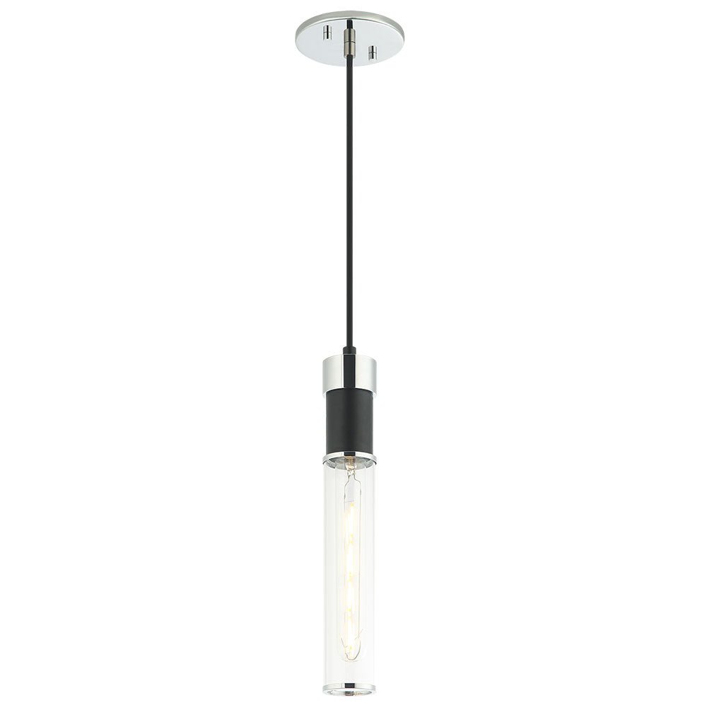 Suspension Tubo - Noir mat Laiton doré vieilli Vertical by Matteo Lighting | Luminaires & cie