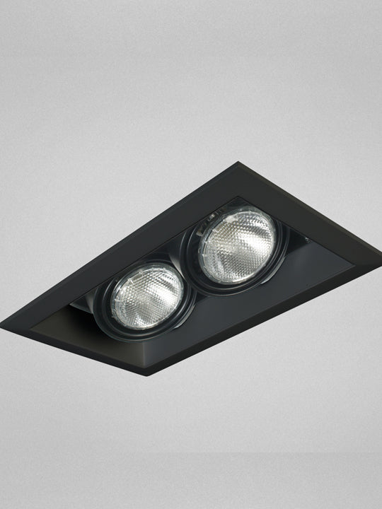 Techno Encastré Multiple 2L PAR20 - Noir + Noir by Eurofase | Luminaires & cie