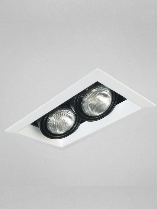 Techno Encastré Multiple 2L PAR20 - Blanc + Noir by Eurofase | Luminaires & cie