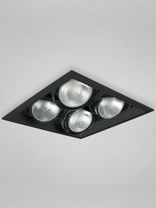 Techno Encastré Multiple 4L Carré PAR30 - Noir + Noir by Eurofase | Luminaires & cie