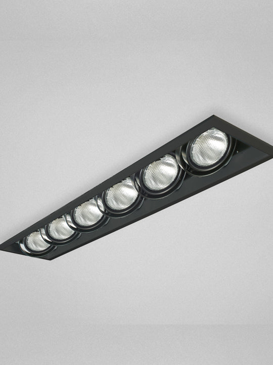 Techno Encastré Multiple 6L PAR20 - Noir + Noir by Eurofase | Luminaires & cie