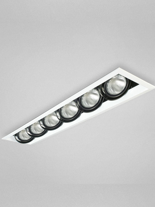 Techno Encastré Multiple 6L PAR20 - Blanc + Noir by Eurofase | Luminaires & cie