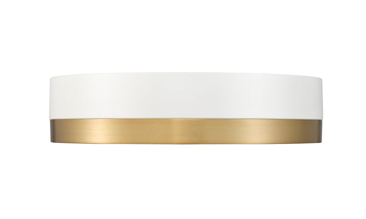 Plafonnier Algar Blanc mat + Or moderne, 12" – vue 4