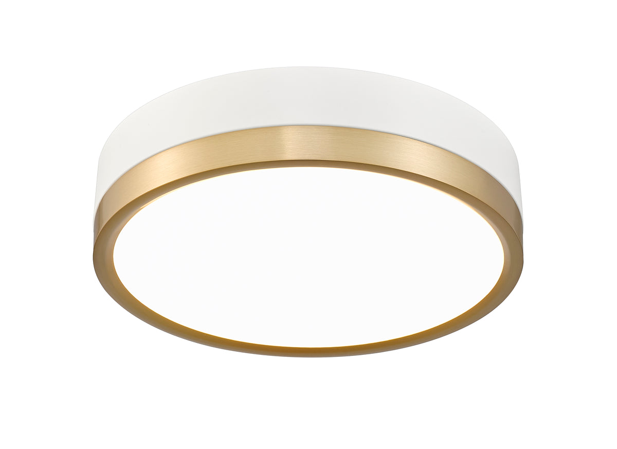 Plafonnier Algar Blanc mat + Or moderne, 12" – vue 5