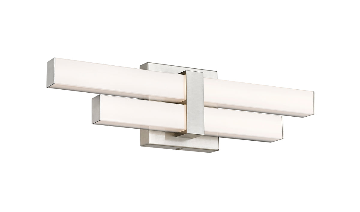 Barre d'éclairage de salle de bain Zane Nickel brossé, 18" – vue 4