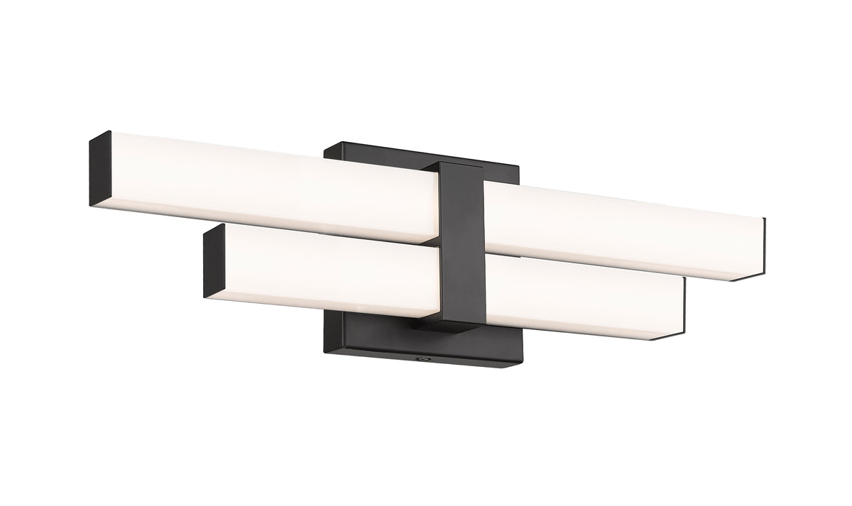 Barre d'éclairage de salle de bain Zane Noir mat, 18" – vue 4