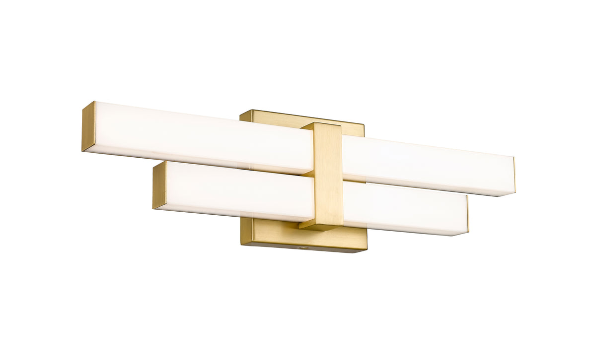 Barre d'éclairage de salle de bain Zane Or moderne, 18" – vue 4