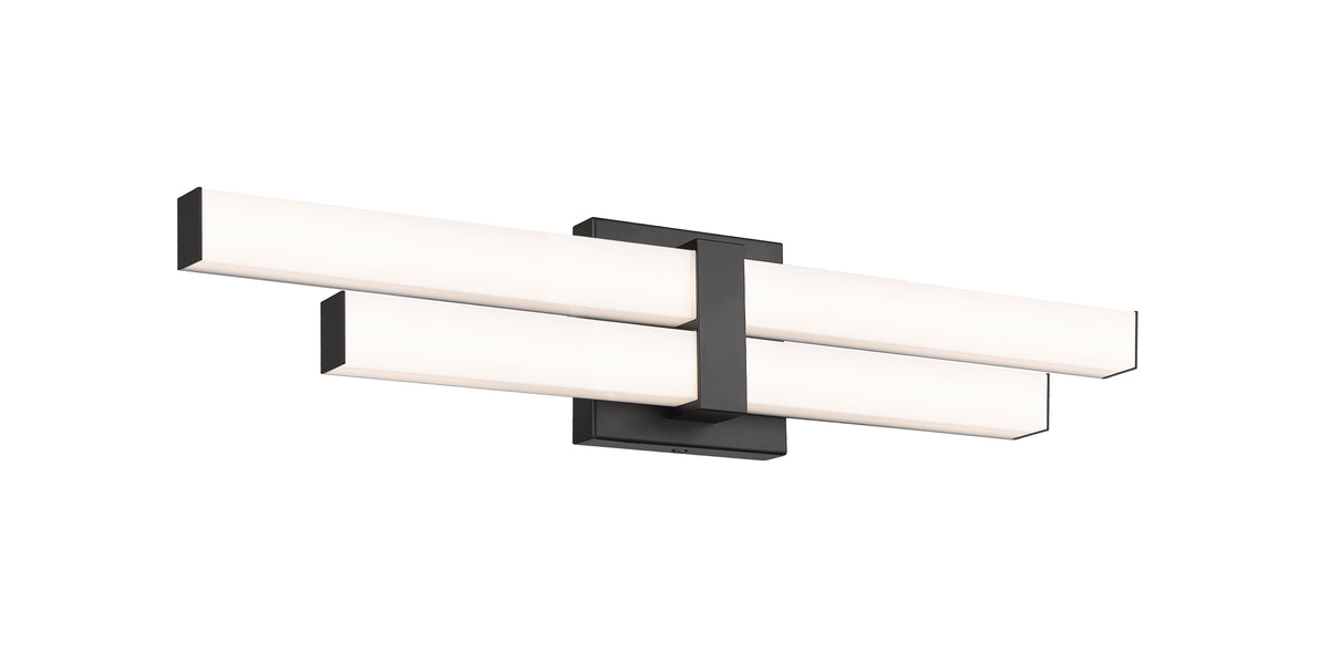 Barre d'éclairage de salle de bain Zane Noir mat, 25" – vue 4