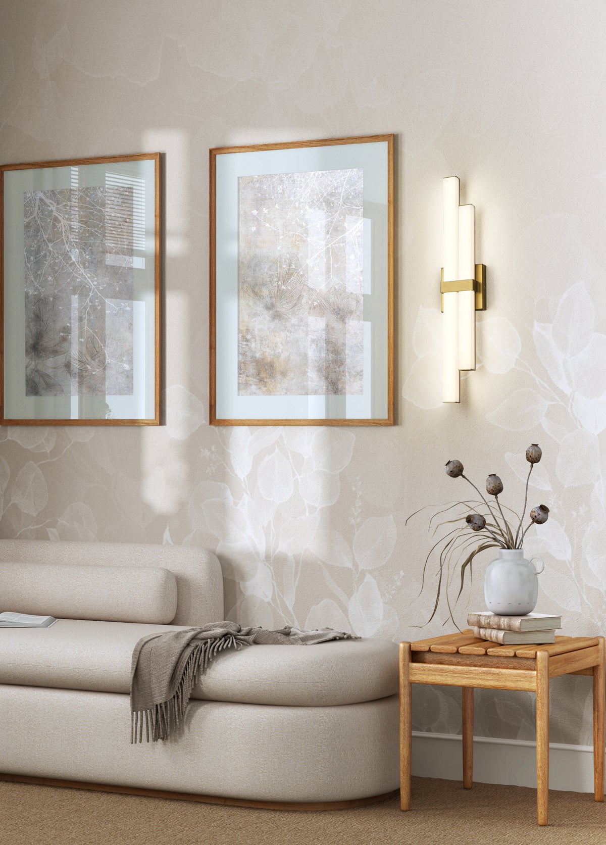 Barre d'éclairage de salle de bain Zane Or moderne, 25" – vue 2
