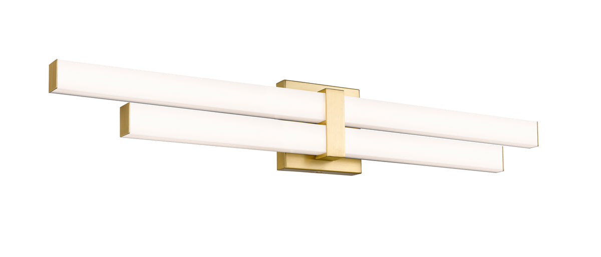 Barre d'éclairage de salle de bain Zane Or moderne, 32" – vue 4