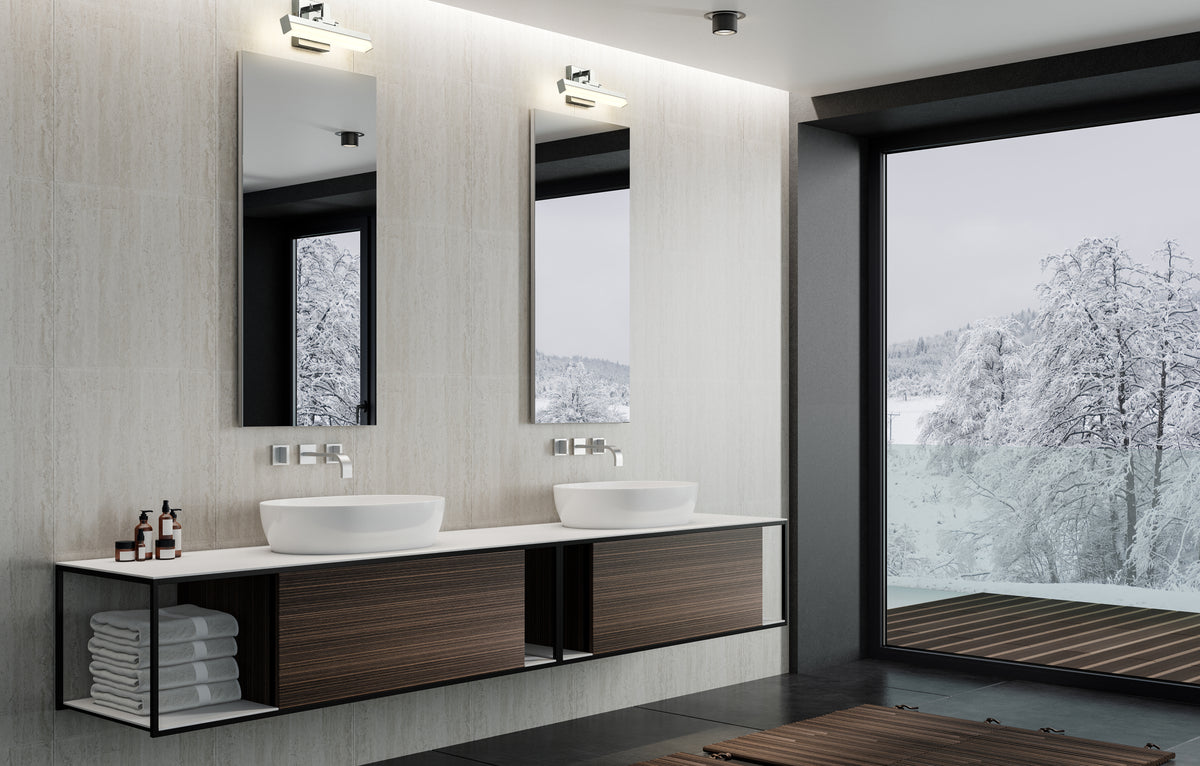 Barre d'éclairage de salle de bain Liam Chrome, 13" – vue 3