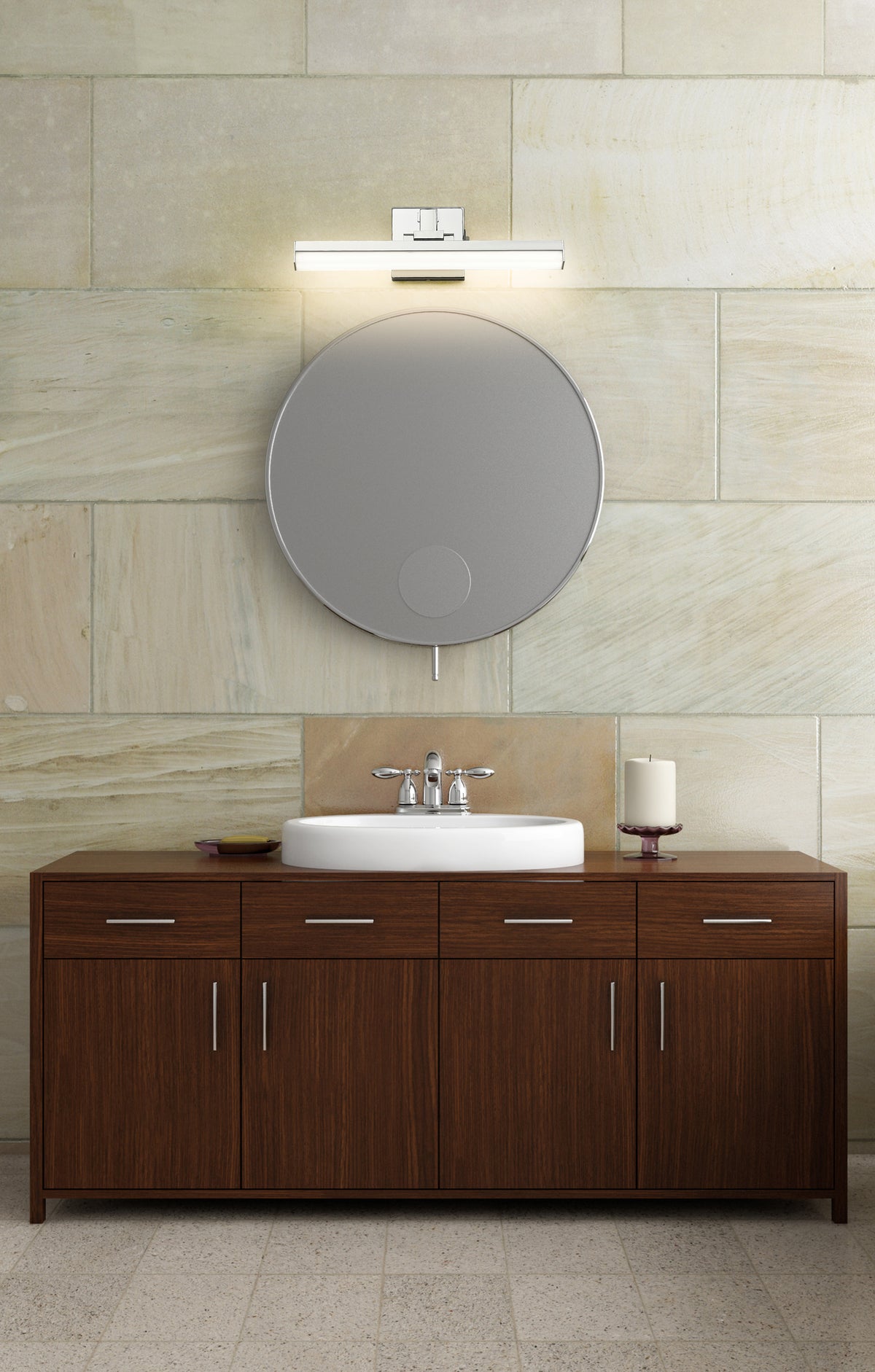 Barre d'éclairage de salle de bain Liam Chrome, 18" – vue 2