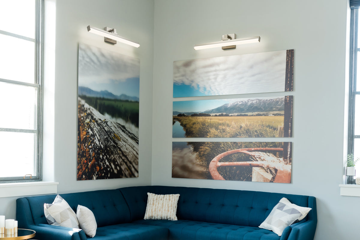 Barre d'éclairage de salle de bain Liam Nickel brossé, 25" – vue 3