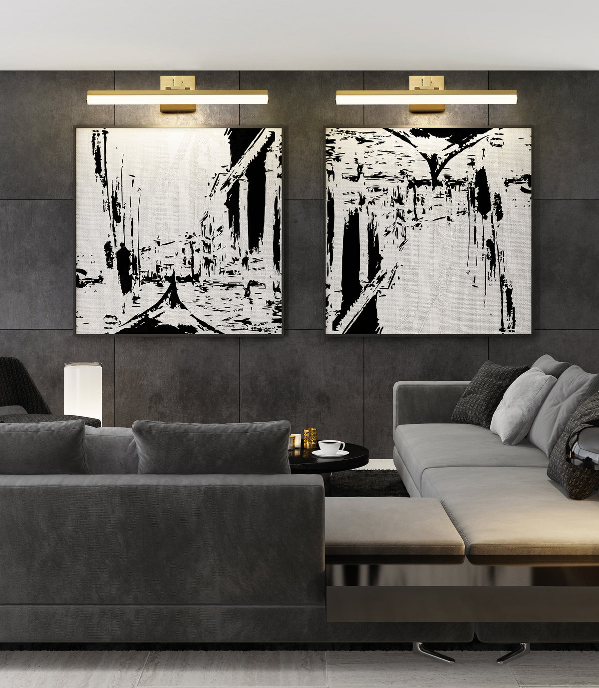 Barre d'éclairage de salle de bain Liam Or moderne, 25" – vue 2
