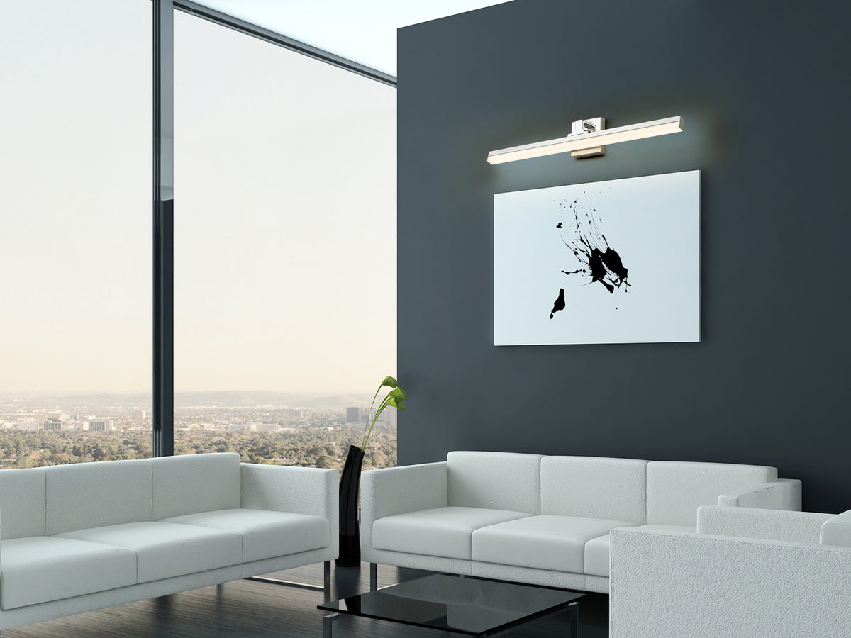 Barre d'éclairage de salle de bain Liam Chrome, 32" – vue 3