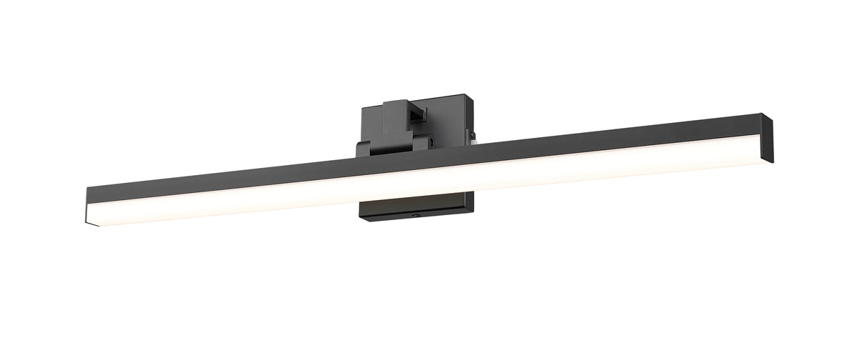 Barre d'éclairage de salle de bain Liam Noir mat, 32" – vue 4