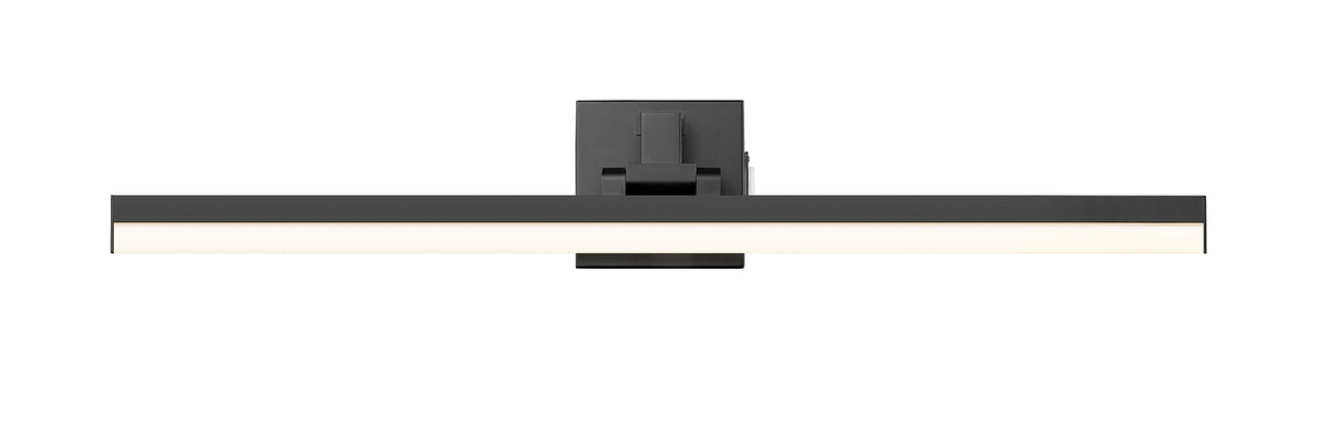 Barre d'éclairage de salle de bain Liam Noir mat, 32" – vue 5