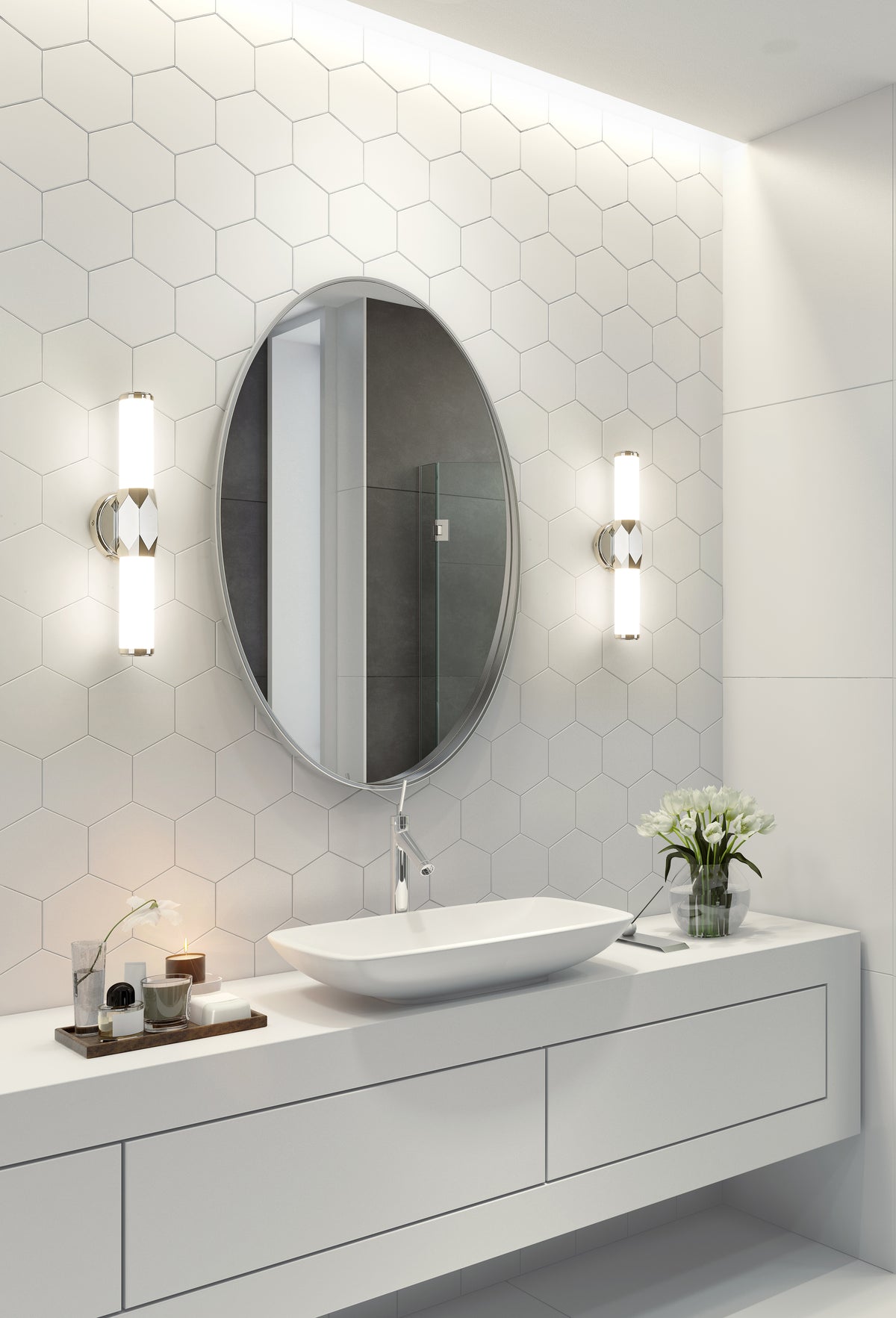 Barre d'éclairage de salle de bain Cooper Chrome, 18" – vue 3