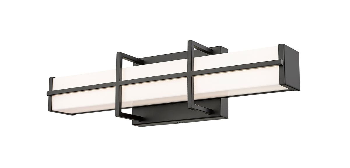 Barre d'éclairage de salle de bain Harrison Noir mat, 18" – vue 4