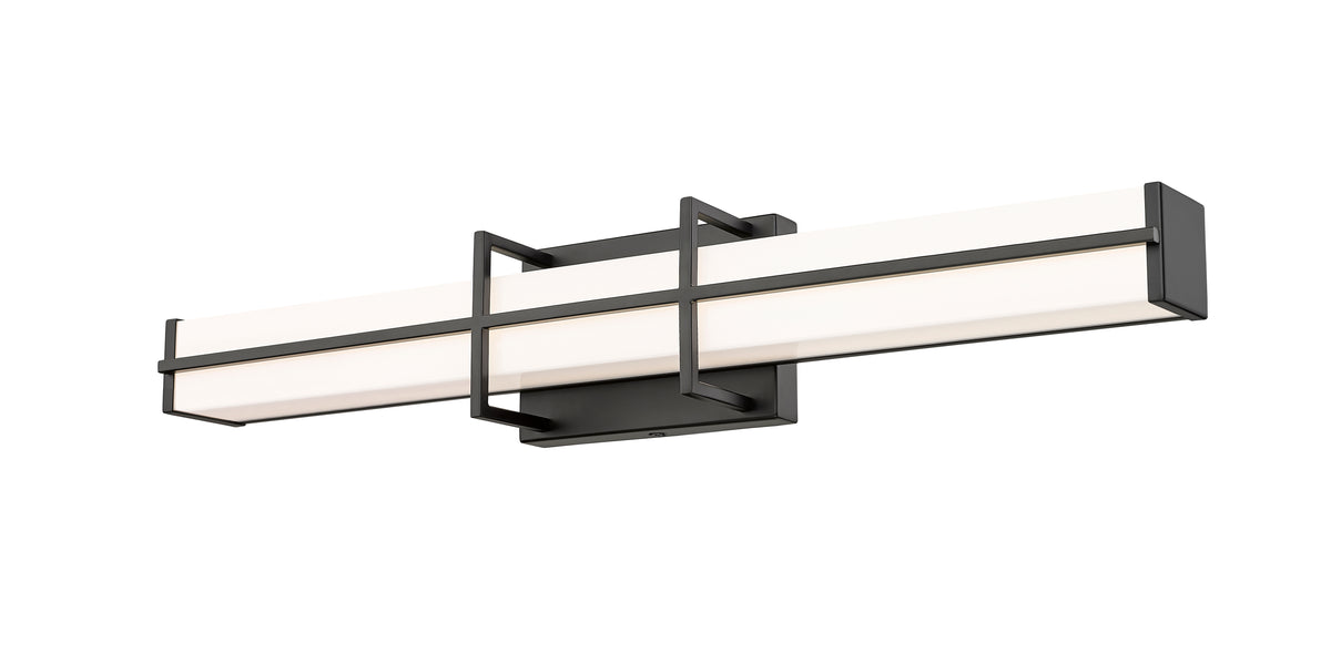 Barre d'éclairage de salle de bain Harrison Noir mat, 25" – vue 4