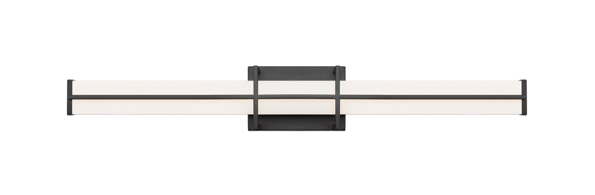 Barre d'éclairage de salle de bain Harrison Noir mat, 32" – vue 5