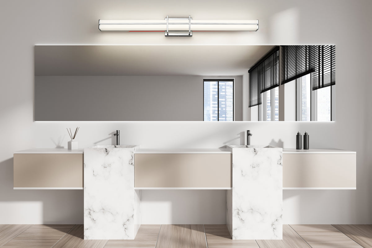 Barre d'éclairage de salle de bain Harrison Chrome, 40" – vue 2