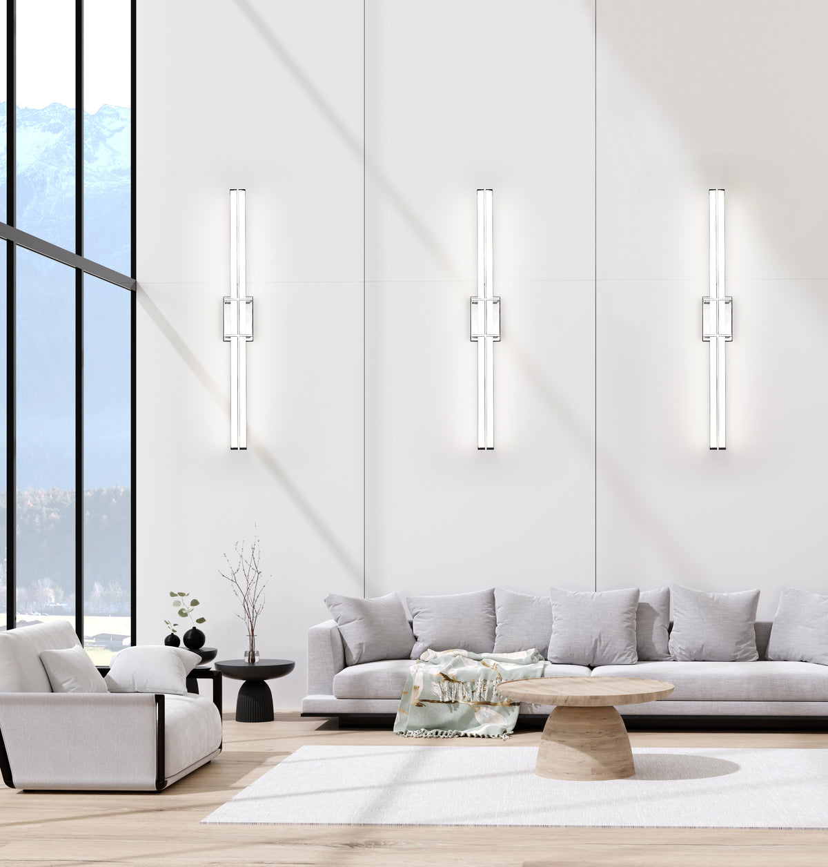 Barre d'éclairage de salle de bain Harrison Chrome, 40" – vue 3