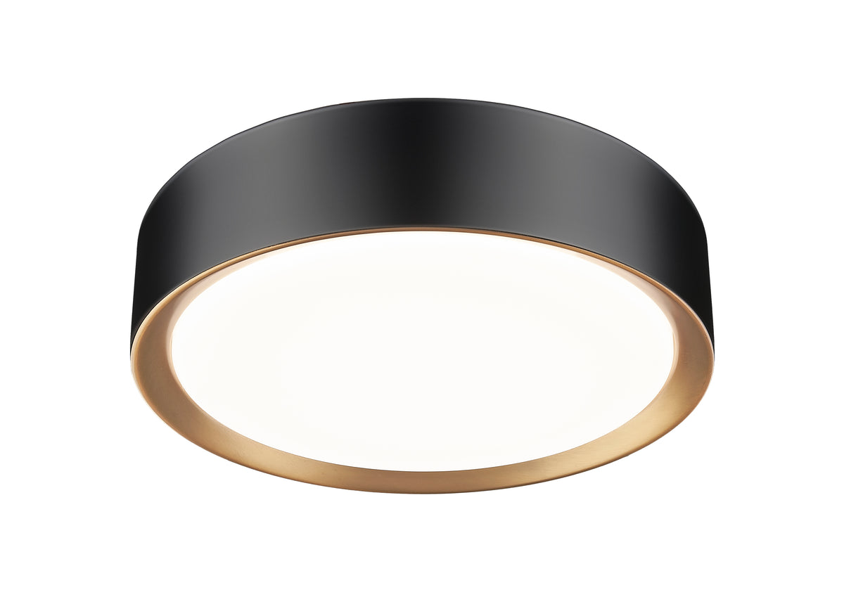 Plafonnier Kawan Noir mat + Or moderne, 12" – vue 5