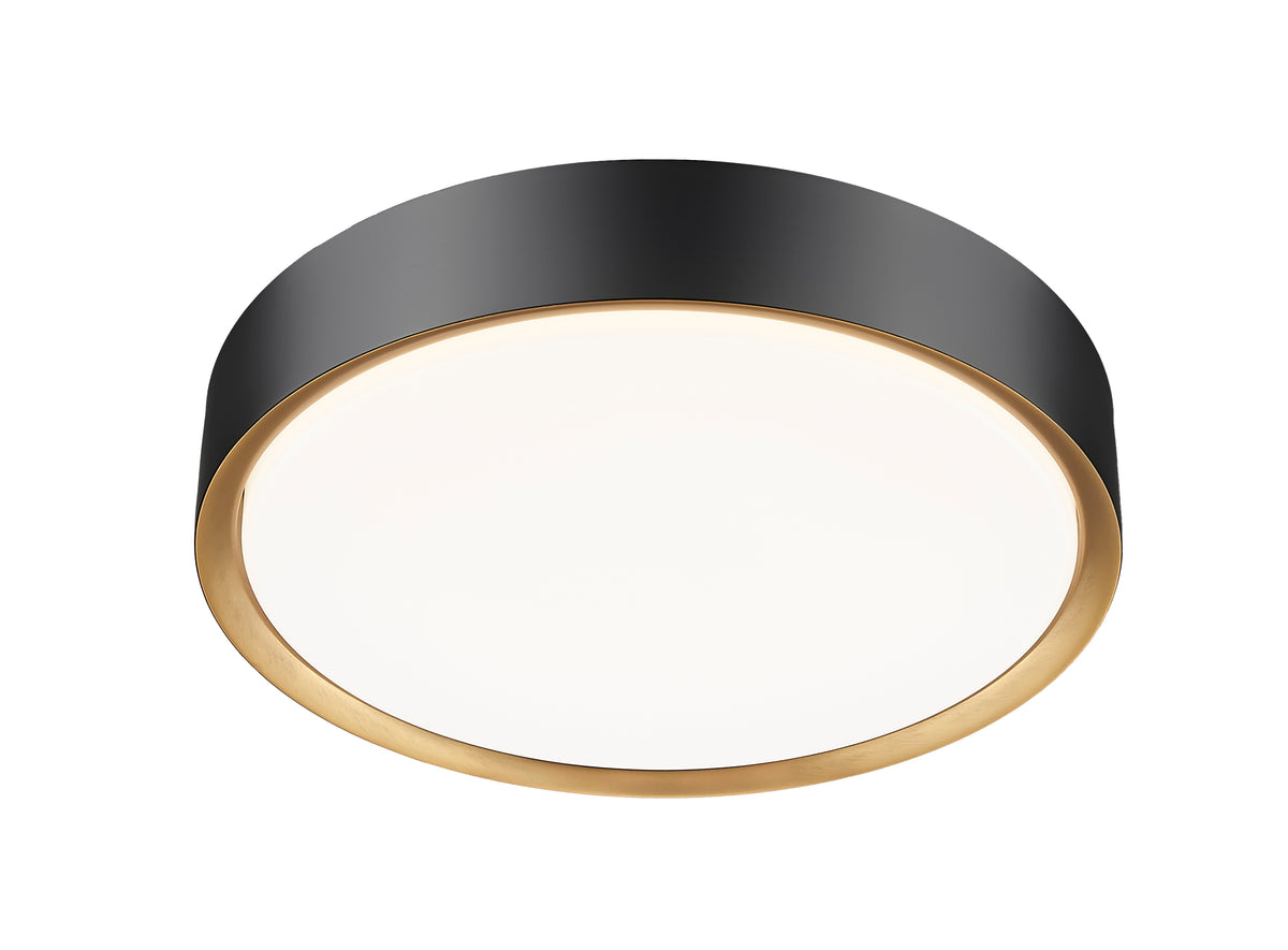 Plafonnier Kawan Noir mat + Or moderne, 16" – vue 5