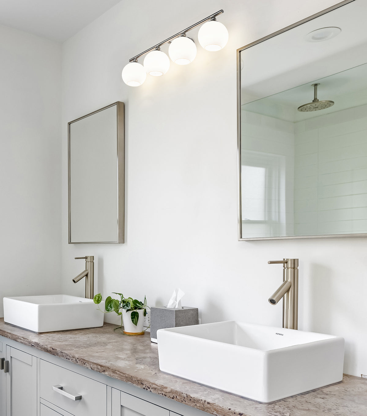 Luminaire de vanité Neoma Nickel brossé, 30" – vue 3