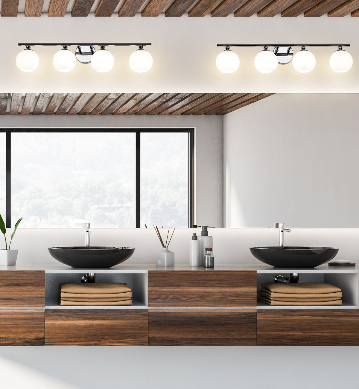 Luminaire de vanité Neoma Chrome, 30" – vue 2