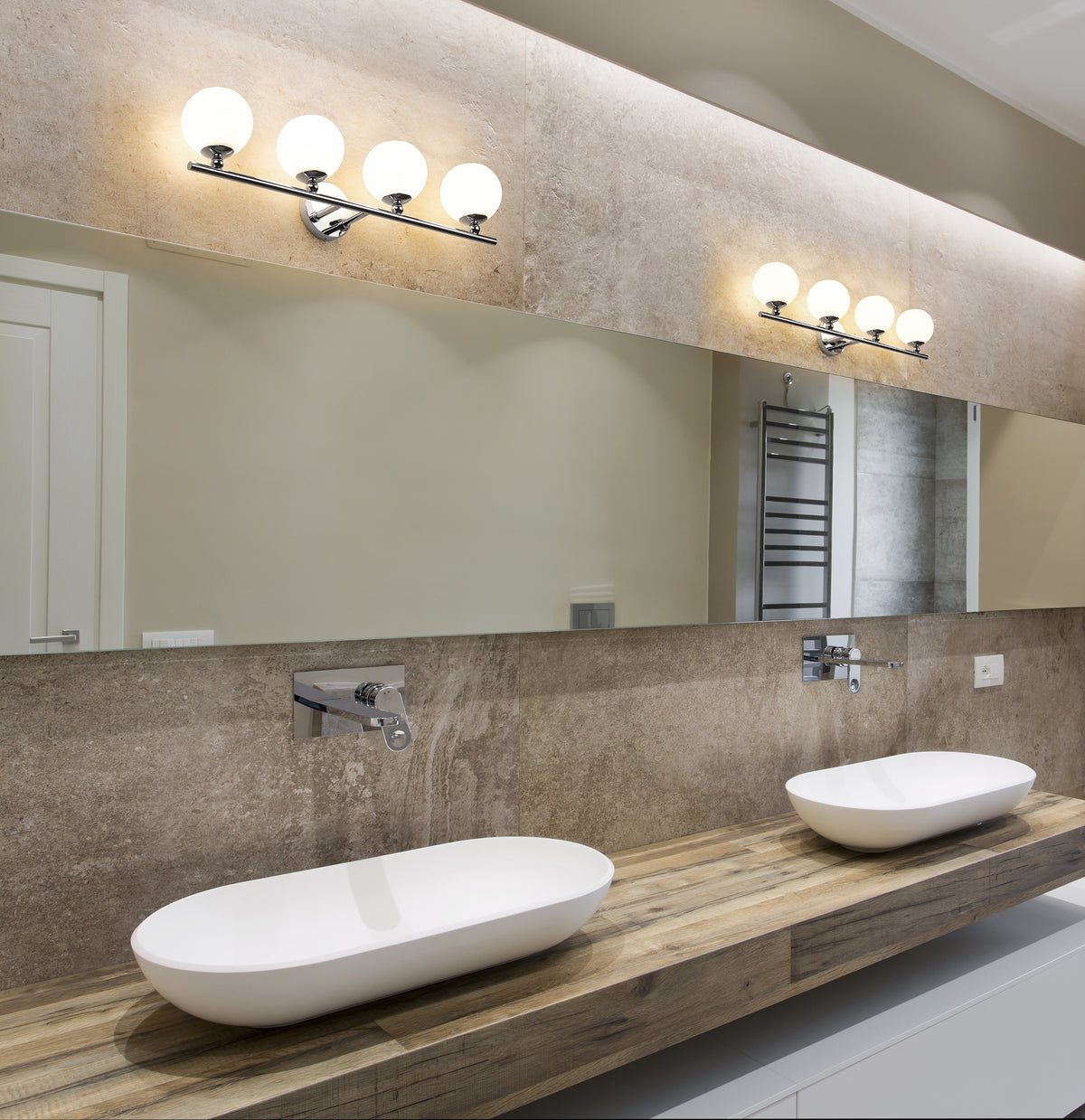 Luminaire de vanité Neoma Chrome, 30" – vue 3