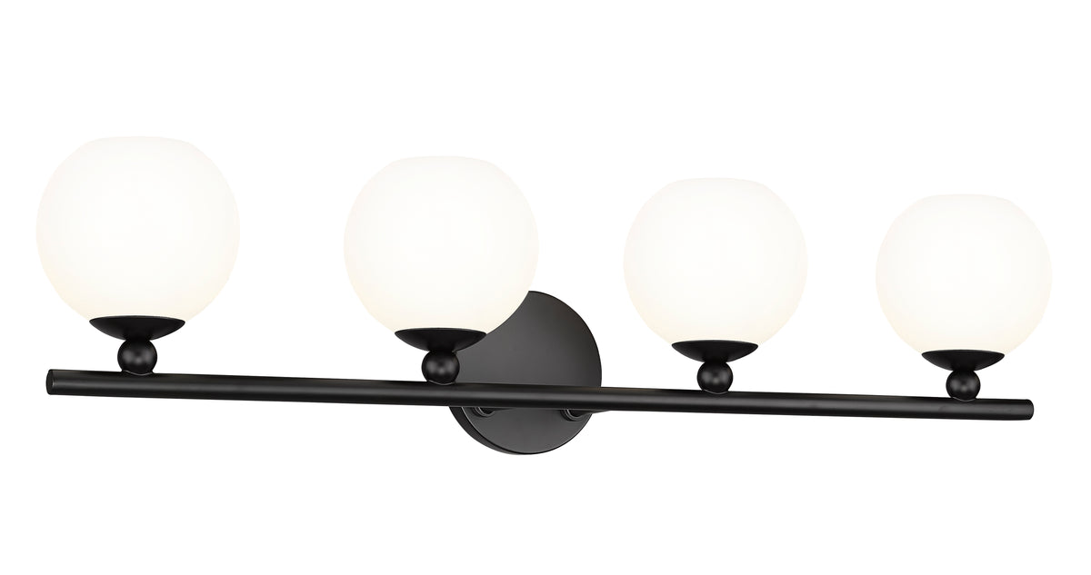 Luminaire de vanité Neoma Noir mat, 30" – vue 4