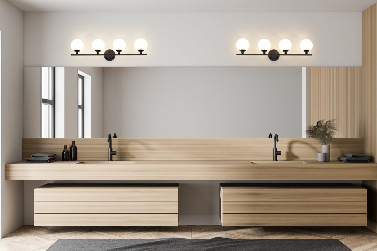 Luminaire de vanité Neoma Noir mat, 30" – vue 3