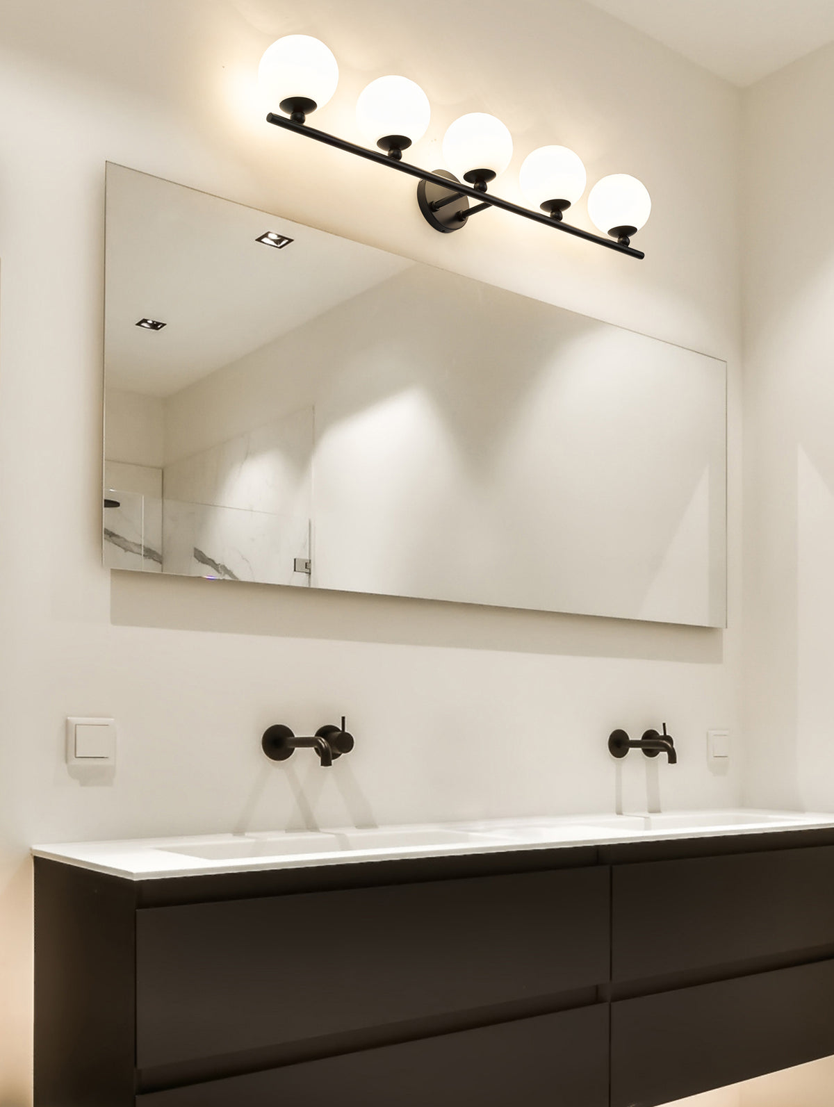 Luminaire de vanité Neoma Noir mat, 38 1/4" – vue 2
