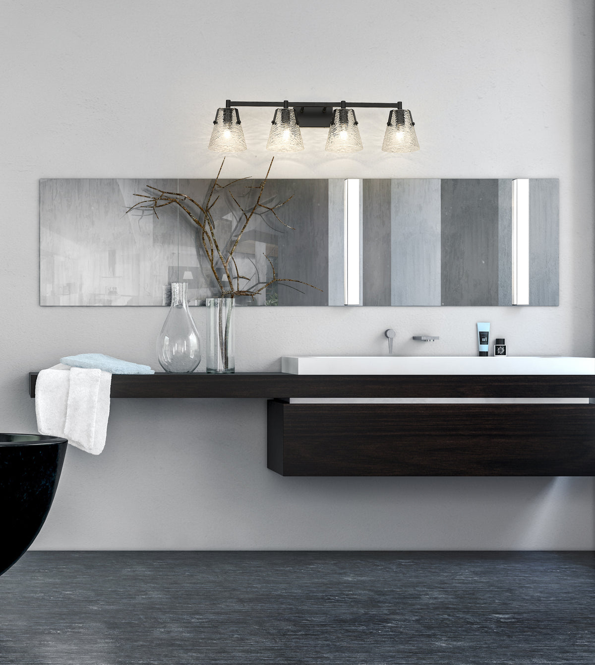 Luminaire de vanité Analia Noir mat, 36" – vue 2