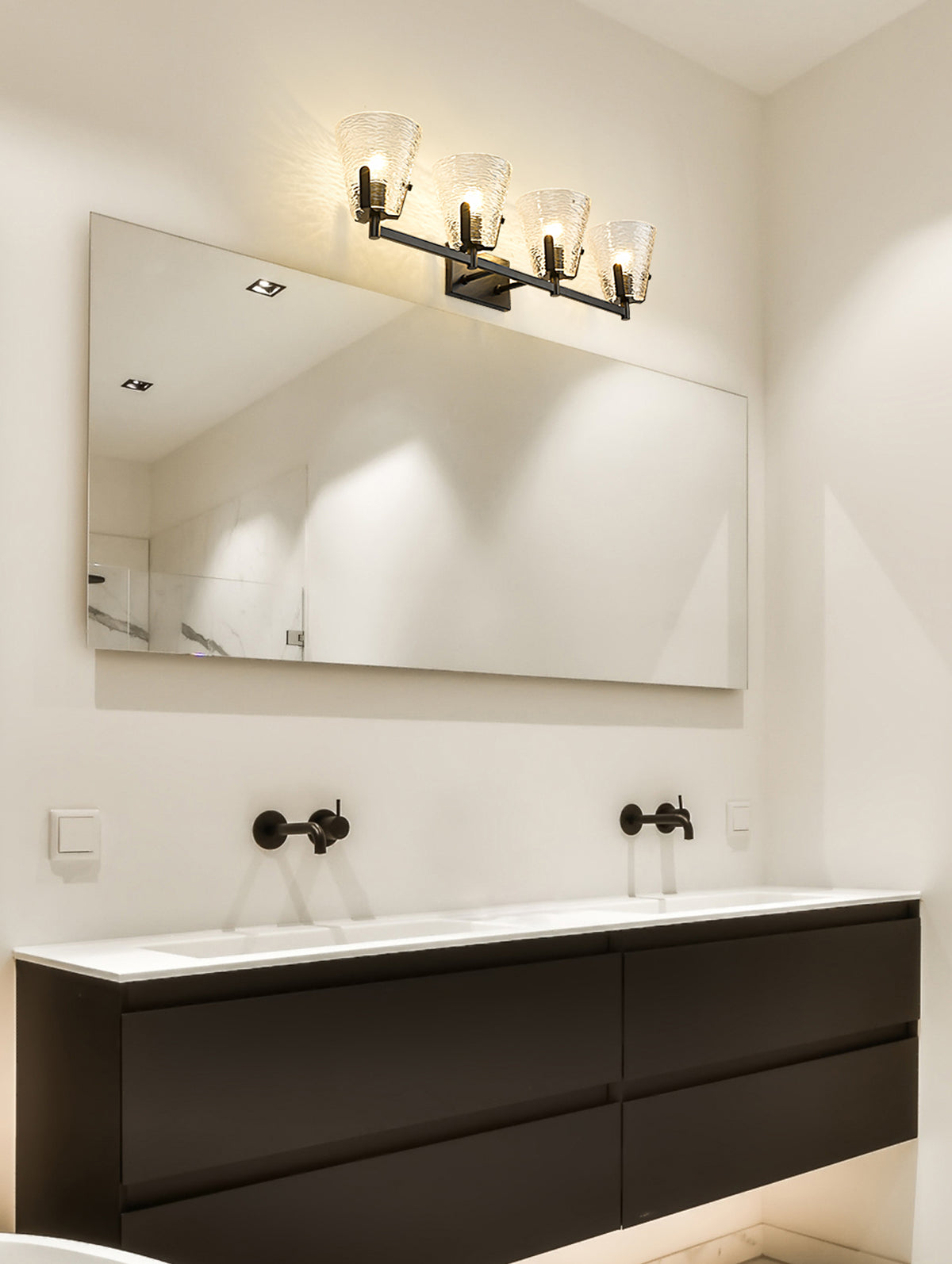 Luminaire de vanité Analia Noir mat, 36" – vue 3