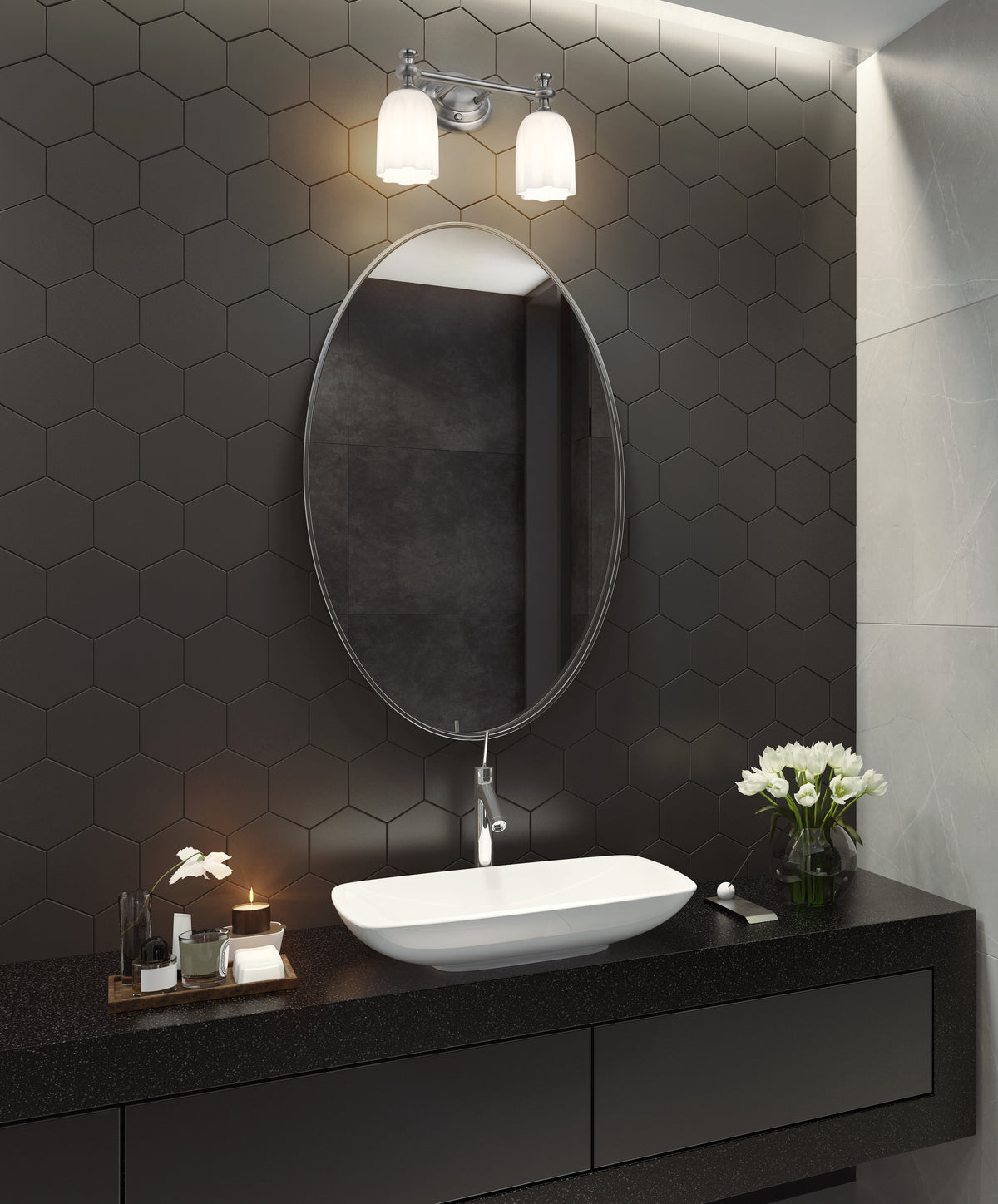 Luminaire de vanité Orion Nickel brossé, 13 3/4" – vue 2