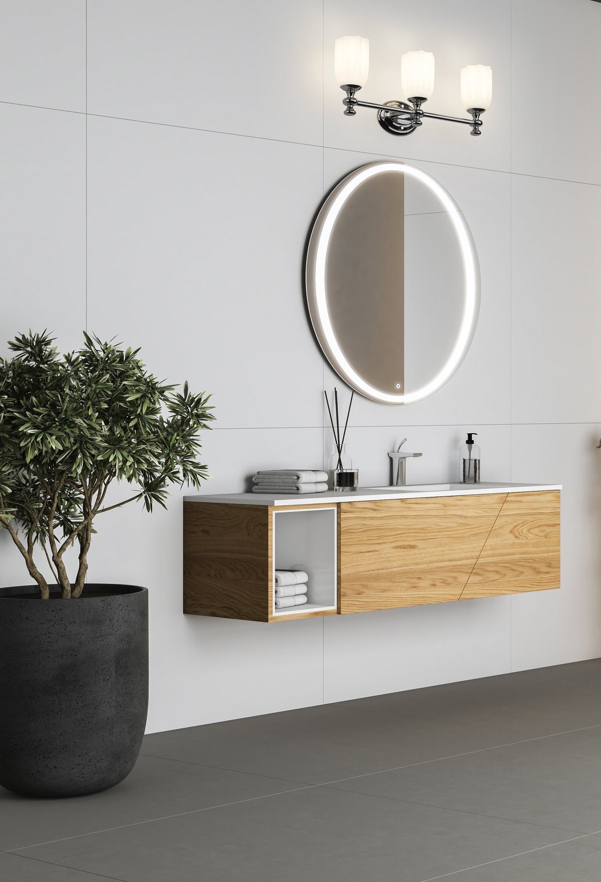 Luminaire de vanité Orion Chrome, 22" – vue 3