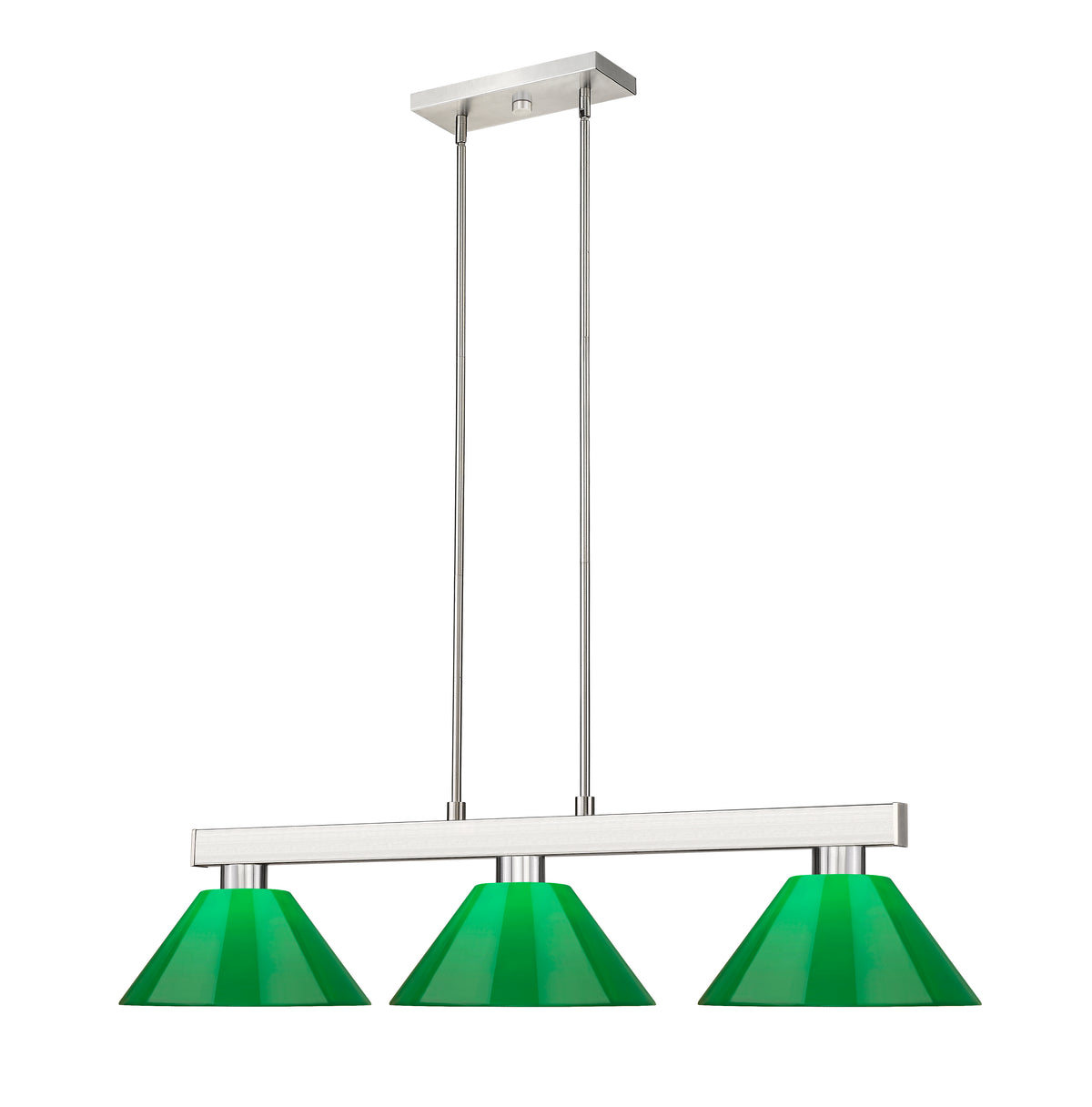Suspension linéaire multiple Cobalt Nickel brossé, Vert – vue 4