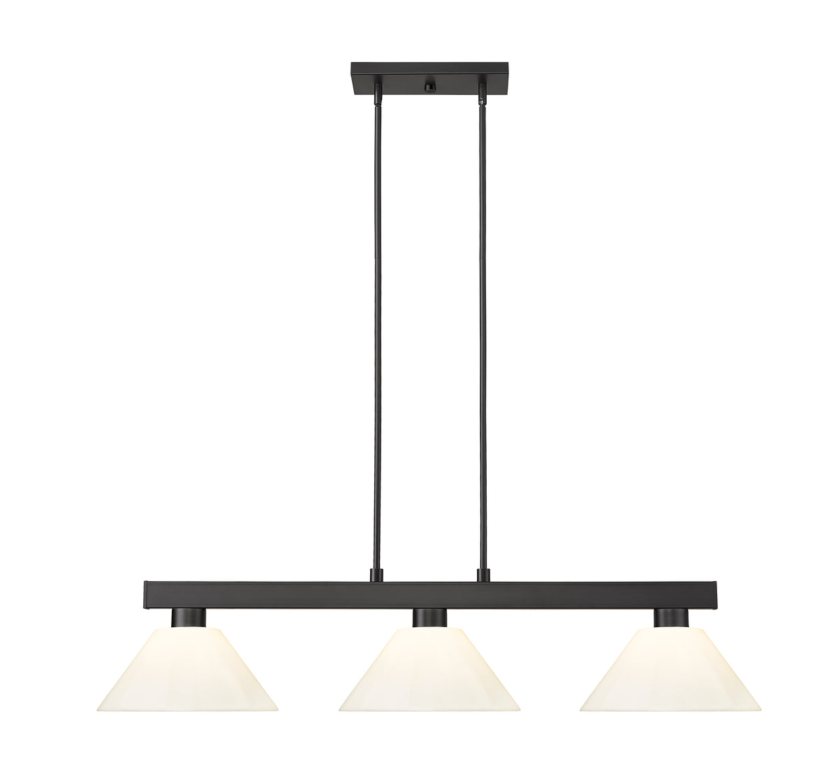Suspension linéaire multiple Cobalt Noir mat, Blanc – vue 3