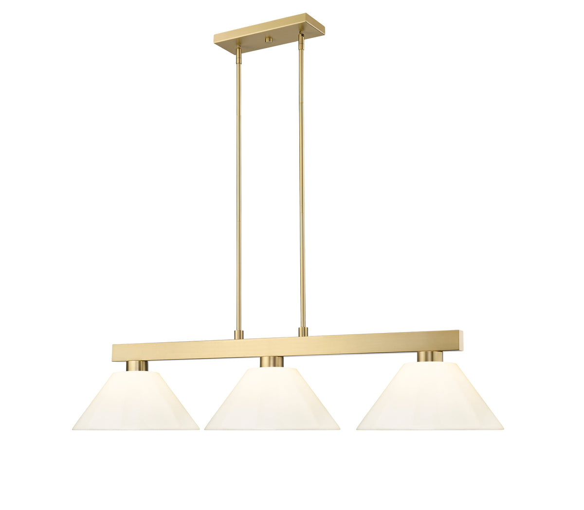 Suspension linéaire multiple Cobalt Or moderne, Blanc – vue 4
