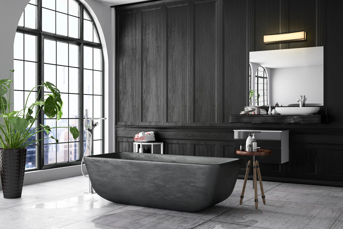 Barre d'éclairage de salle de bain Baden Noir mat, 24" – vue 2