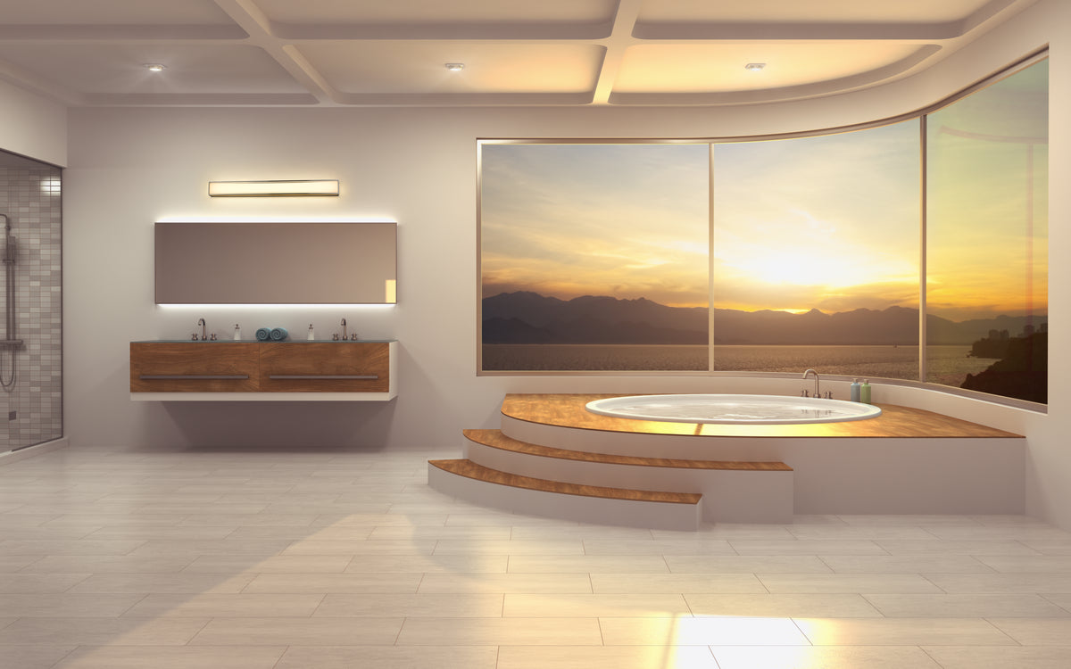 Barre d'éclairage de salle de bain Baden Nickel brossé, 46" – vue 3