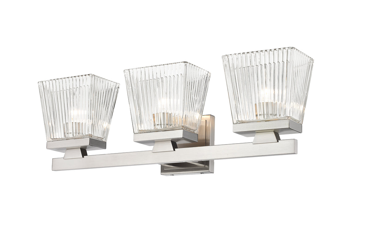 Luminaire de vanité Astor Nickel brossé, Transparent, 23" – vue 4